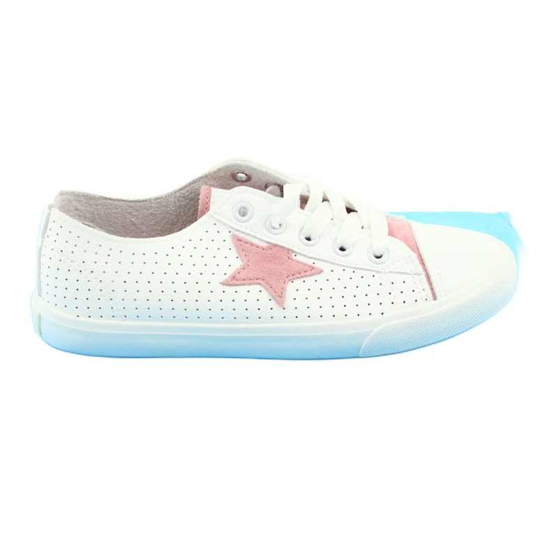 Big Star Zapatillas para mujeres decoradas con una estrella 274691 White blanco 3 Big Star Zapatillas para mujeres decoradas con una estrella 274691 White blanco 3