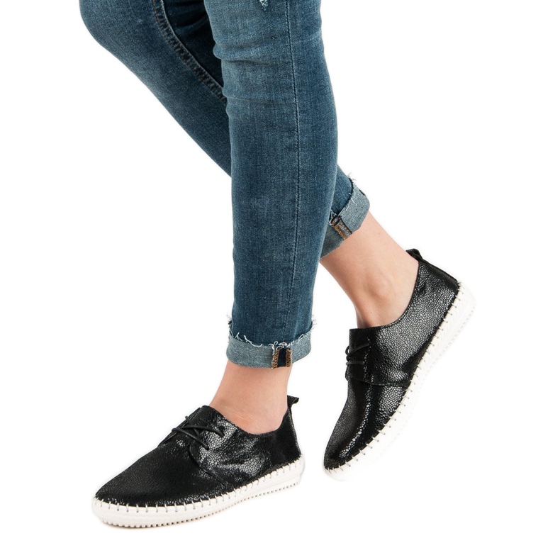 Filippo Zapatos de cuero negros 2