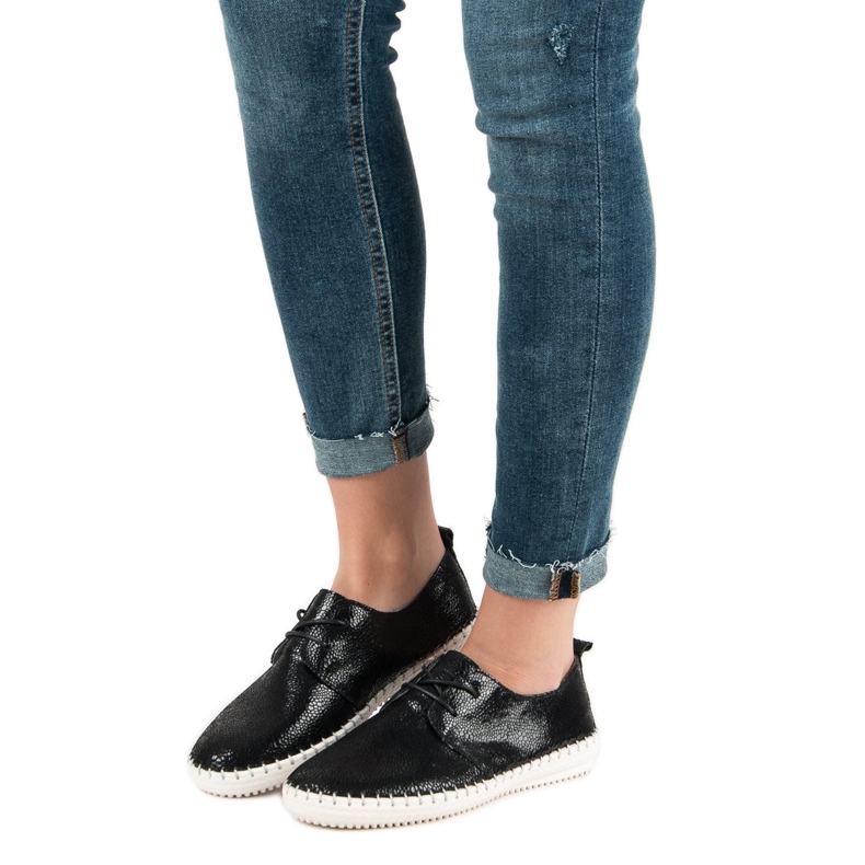 Filippo Zapatos de cuero negros 1