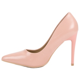 Tacones rosas clásicos rosado 4