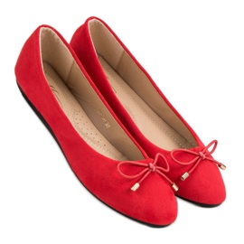 Bailarinas De Ante Con Lazo rojo 4