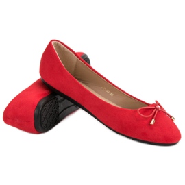 Bailarinas De Ante Con Lazo rojo 1