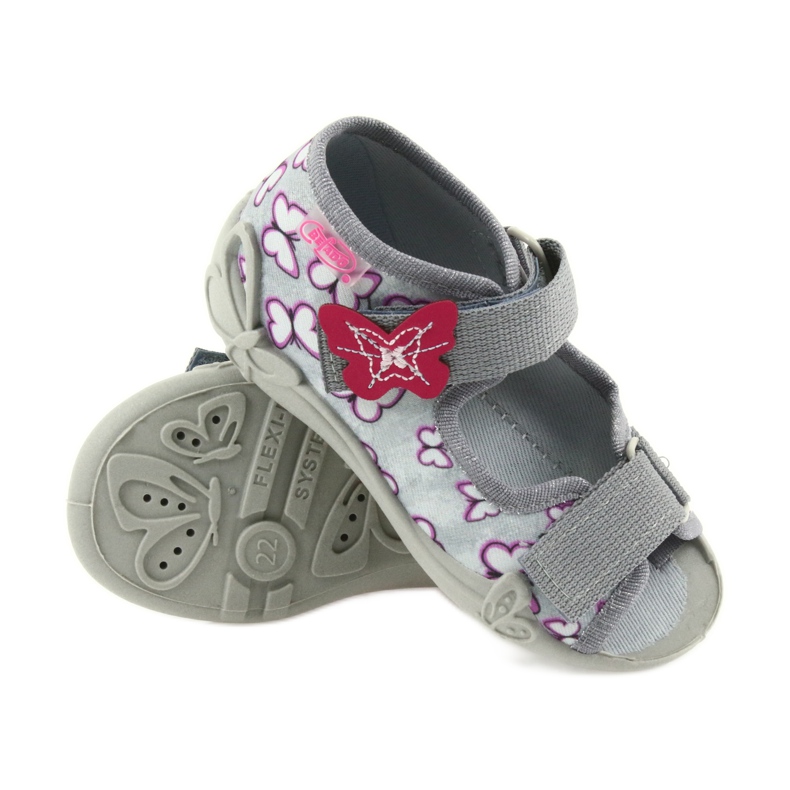 Sandalias befado calzado infantil 242P090 púrpura gris rosa 5