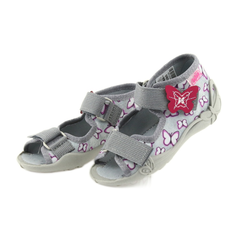 Sandalias befado calzado infantil 242P090 púrpura gris rosa 3