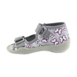 Sandalias befado calzado infantil 242P090 púrpura gris rosa 2