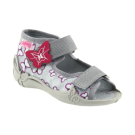Sandalias befado calzado infantil 242P090 púrpura gris rosa 1