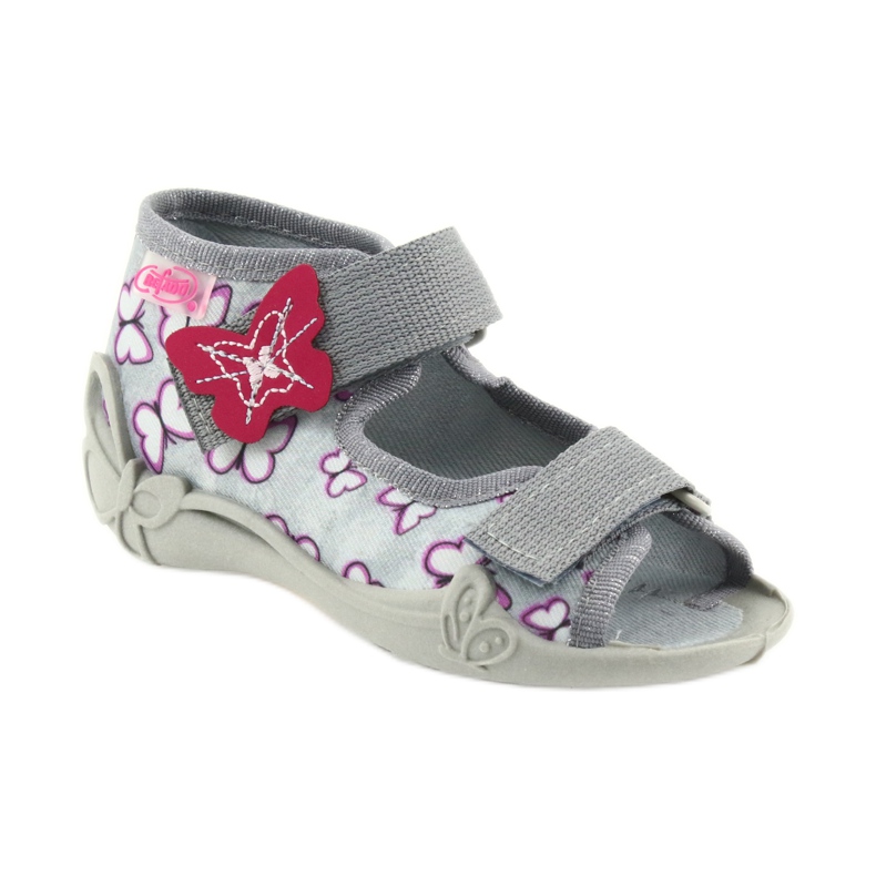 Sandalias befado calzado infantil 242P090 púrpura gris rosa 1
