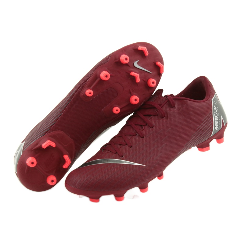 Zapatos de fútbol Nike Mercurial Vapor 12 Academy FG M AH7375-606 burdeos rojo 6