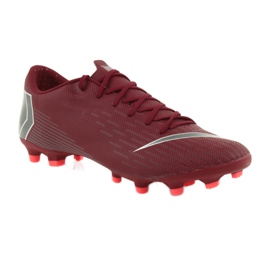 Zapatos de fútbol Nike Mercurial Vapor 12 Academy FG M AH7375-606 burdeos rojo 1