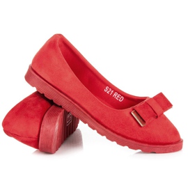 Bailarinas De Ante Con Lazo rojo 4