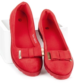 Bailarinas De Ante Con Lazo rojo 1