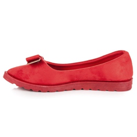 Bailarinas De Ante Con Lazo rojo 3