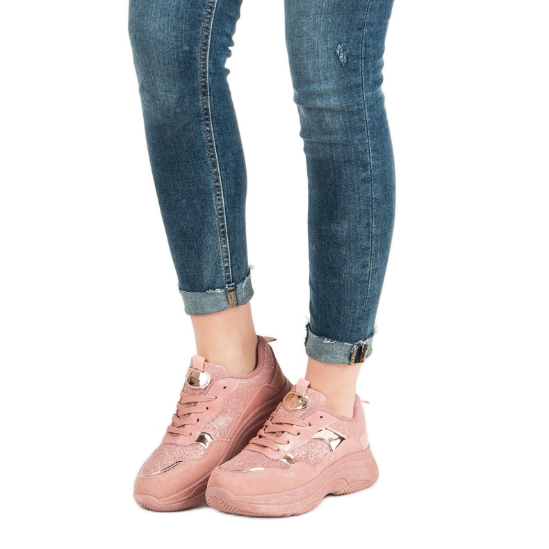 Zapatillas rosas en la plataforma rosado 1