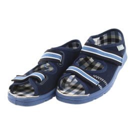 Sandalias calzado infantil Befado 969x101 velcro azul marino blanco 3