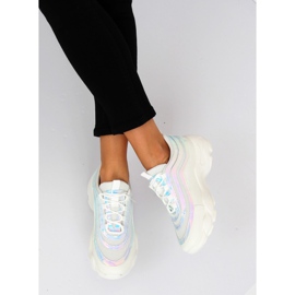 Blanco LA52P Zapatillas deportivas blancas multicolor 2