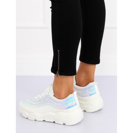 Blanco LA52P Zapatillas deportivas blancas multicolor 3