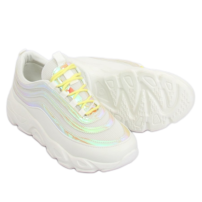 LA52P Zapatillas deportivas amarillas, blancas y amarillas blanco multicolor 1 LA52P Zapatillas deportivas amarillas, blancas y amarillas blanco multicolor 1