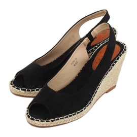 Alpargatas negras con cuñas YY29P Negro 3