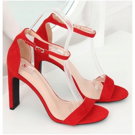 Sandalias rojas de tacón NF-37P Red rojo 4