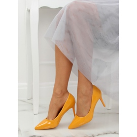 Tacones de mujer amarillos LE011P Amarillo 4