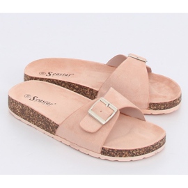 Pink CK61P Pantuflas de ante rosa rosado 1