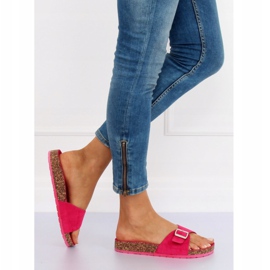 Pantuflas CK61P Fushia ante fucsia rosado 4