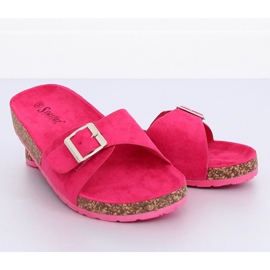 Pantuflas CK61P Fushia ante fucsia rosado 1