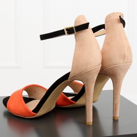 Sandalias de tacón WD100P Beige marrón multicolor 5