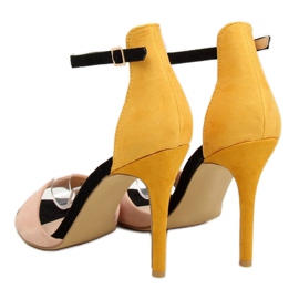 Sandalias de tacón WD100P Amarillo multicolor 5
