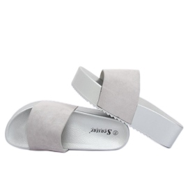 Gris CK76P Pantuflas de suela alta grises 1 Gris CK76P Pantuflas de suela alta grises 1