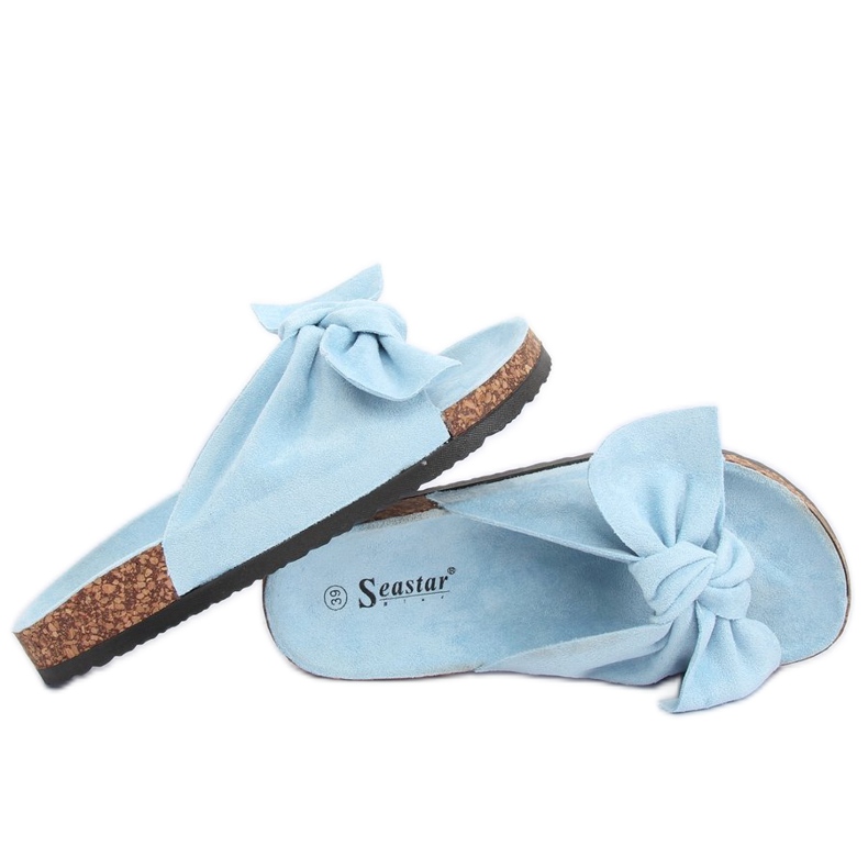 Pantuflas ante azul CK02P LT.BLUE 1 Pantuflas ante azul CK02P LT.BLUE 1