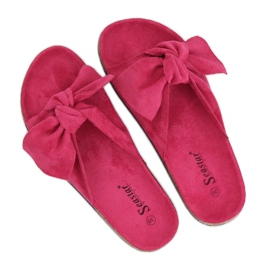 Pantuflas Fushia ante fucsia CK02P rosado 1