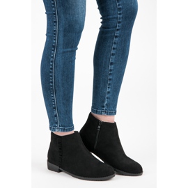 Nio Nio Botas de ante con volante negro 5