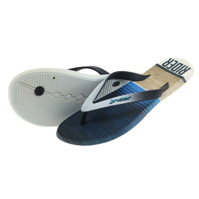 Chanclas de hombre Rider 10719 marrón gris azul marino 4