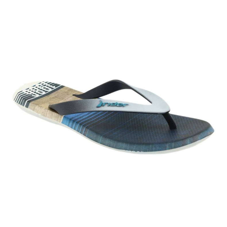 Chanclas de hombre Rider 10719 marrón gris azul marino 1