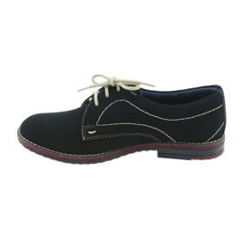 Gregors Zapatos para niños 141 inserto azul marino de cuero 2