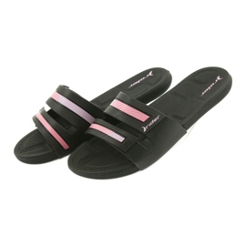 Zapatillas deportivas de piscina para mujer recreativas Rider 82503 negro rosado 6