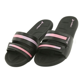 Zapatillas deportivas de piscina para mujer recreativas Rider 82503 negro rosa 5