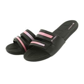 Zapatillas deportivas de piscina para mujer recreativas Rider 82503 negro rosa 3