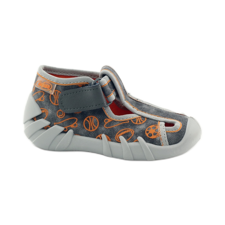 Zapatos befado niño 190P082 gris naranja 1