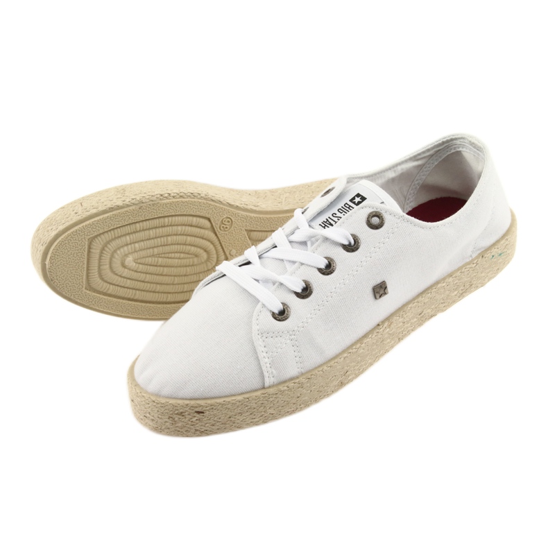 Alpargatas blancas zapatos de mujer Big star DD274423 blanco 3