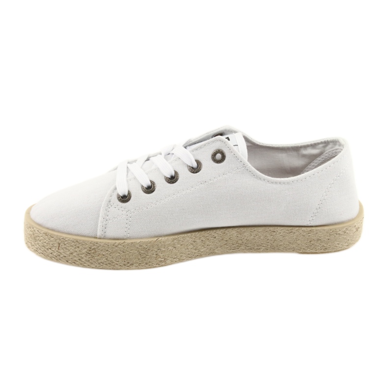 Alpargatas blancas zapatos de mujer Big star DD274423 blanco 2