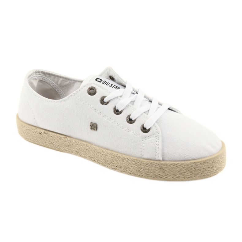 Alpargatas blancas zapatos de mujer Big star DD274423 blanco 1