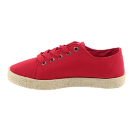 Bailarinas alpargatas zapatos de mujer rojo Big star 274424 2