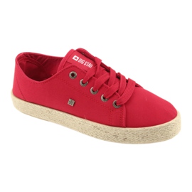 Bailarinas alpargatas zapatos de mujer rojo Big star 274424 1