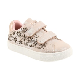 American Club Calzado deportivo infantil ADI American floral gris rosado 1