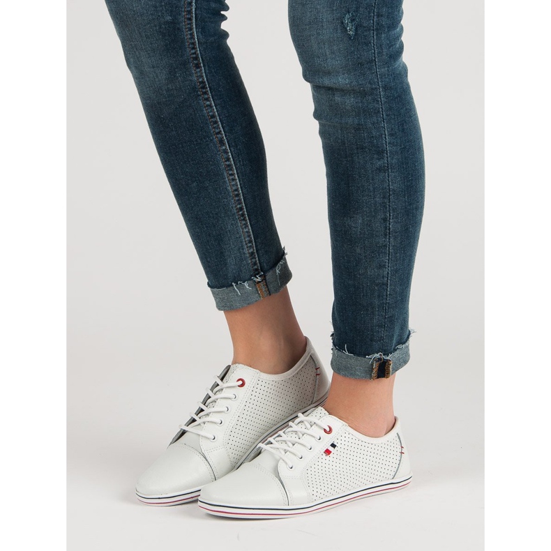 Filippo Zapatos de piel calada blanco 1 Filippo Zapatos de piel calada blanco 1