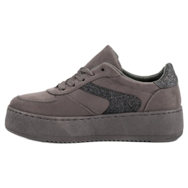 Zapatos deportivos de gamuza gris 3