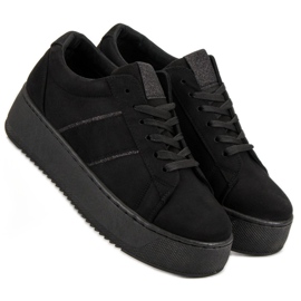 Zapatos deportivos de gamuza negro 6