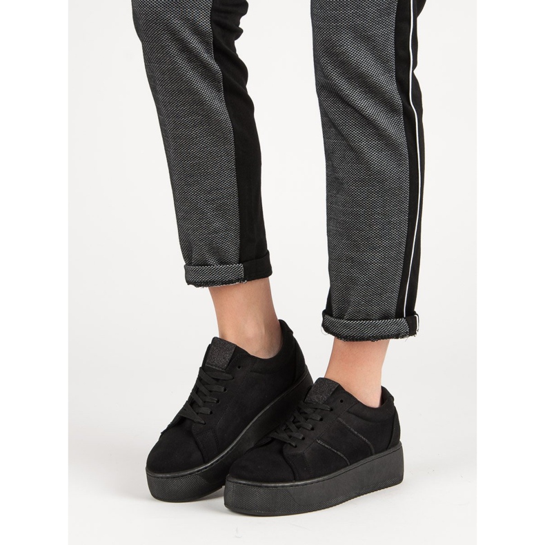 Zapatos deportivos de gamuza negro 1 Zapatos deportivos de gamuza negro 1